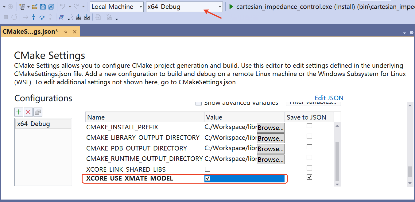 cmake model library option